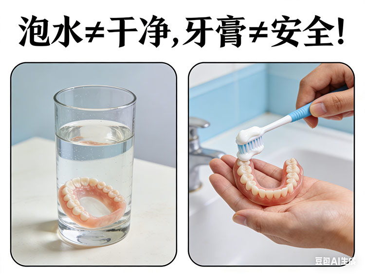 老年人义齿维护误区大盘点:泡水≠干净,牙膏≠安全!